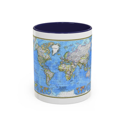 World Map (1981) (Map) Accent Coffee Mug
