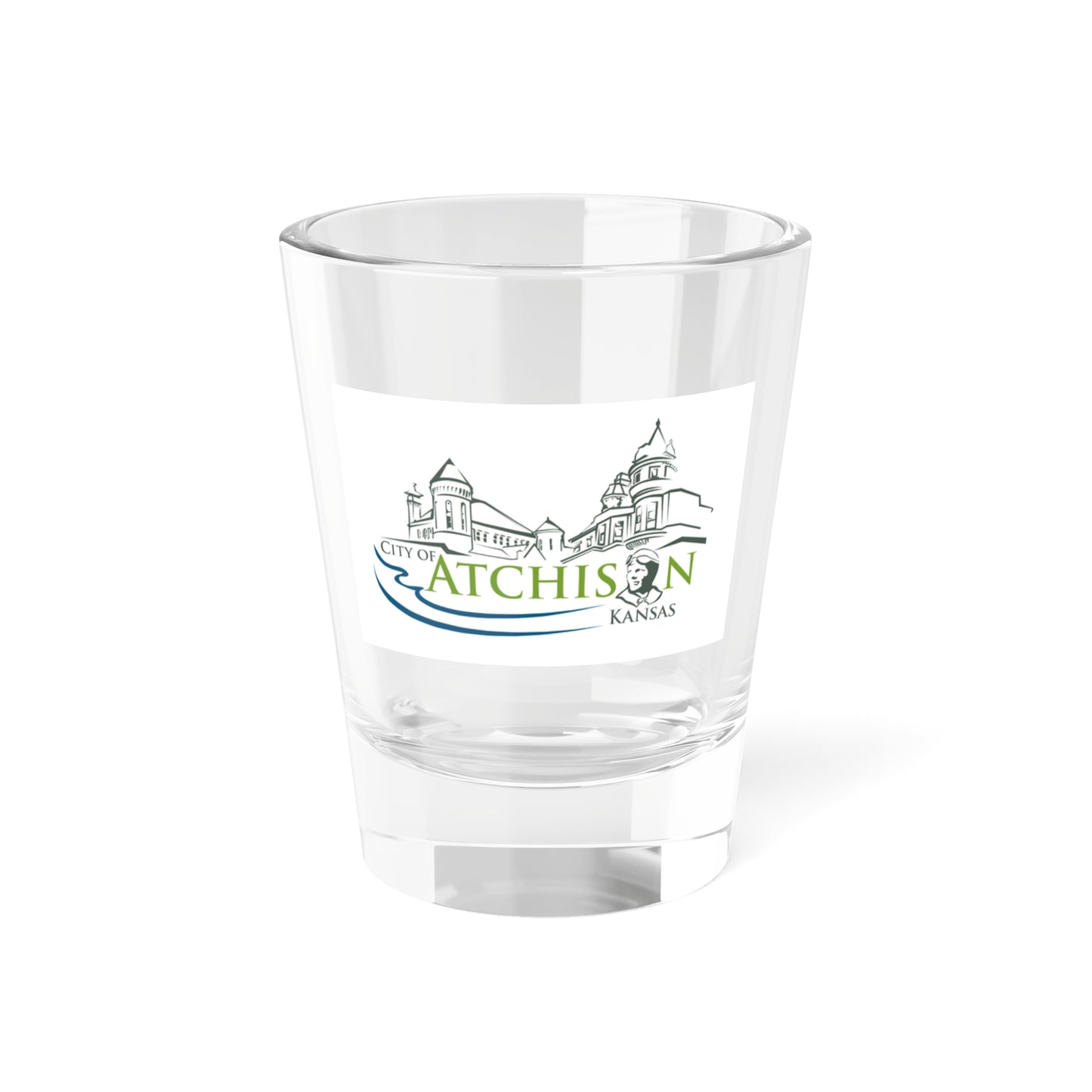 Flag of Atchison Kansas (United States) Shot Glass 1.5oz