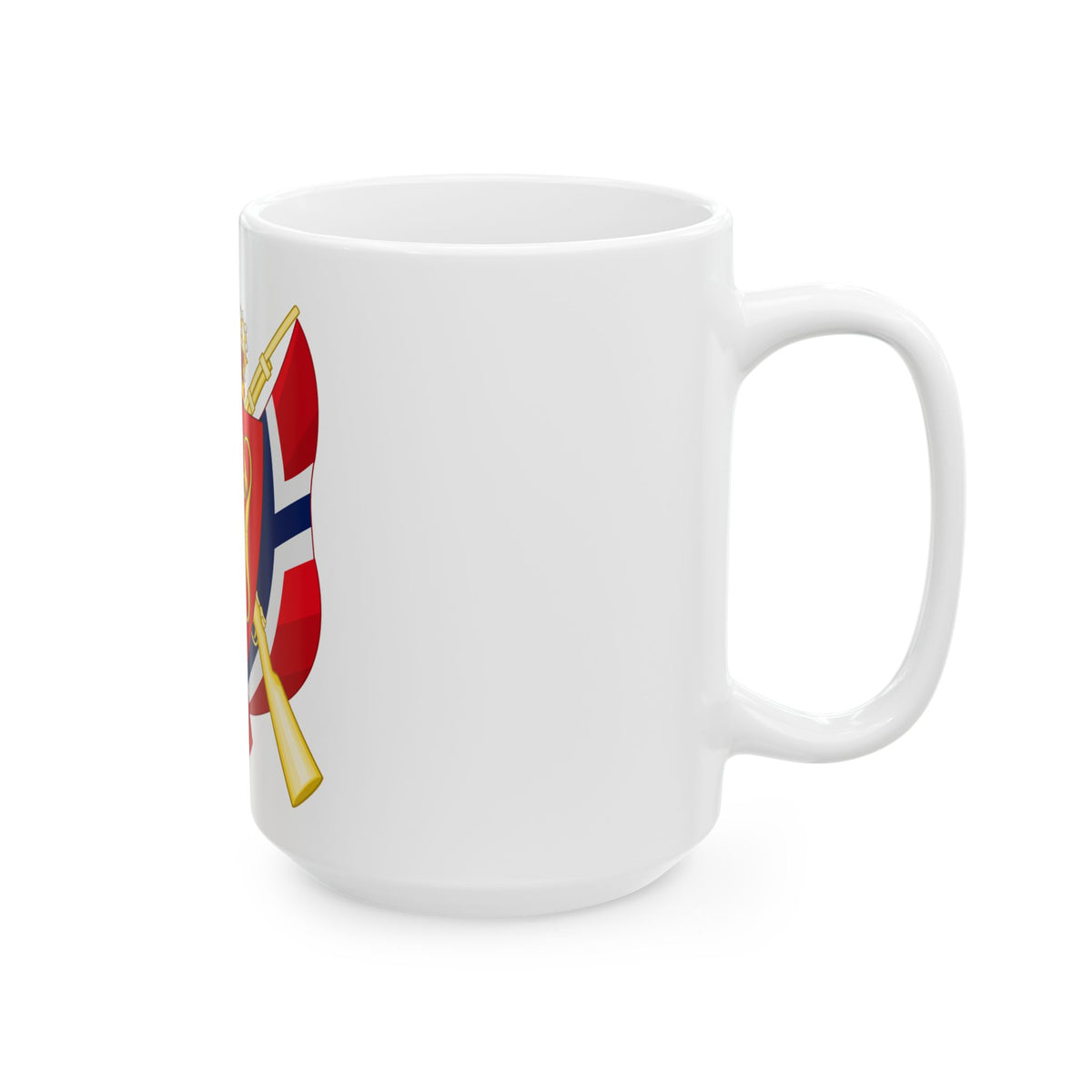 Coat of arms of the National Rifle Association of Norway - White Coffee Mug