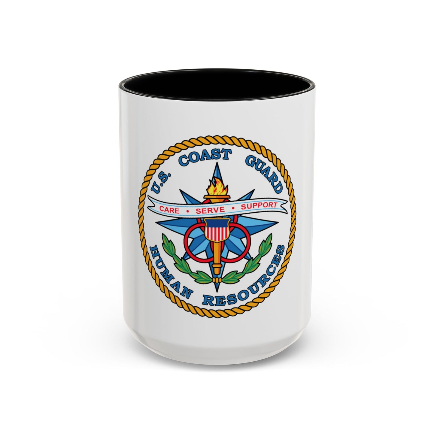 USCG Human Resources (U.S. Coast Guard) Accent Coffee Mug