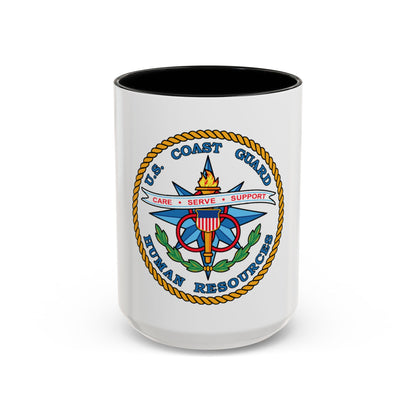 USCG Human Resources (U.S. Coast Guard) Accent Coffee Mug