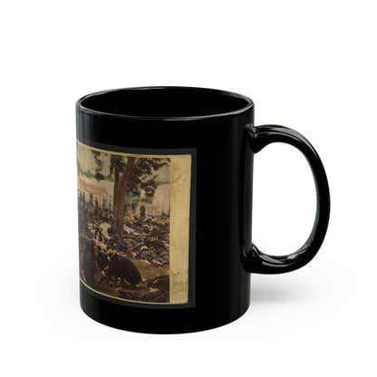 Tending Wounded Union Soldiers At Savage's Station, Virginia, During The Peninsular Campaign (U.S. Civil War) Black Coffee Mug