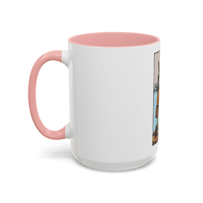 The 6 of Swords (Tarot Card) Accent Coffee Mug