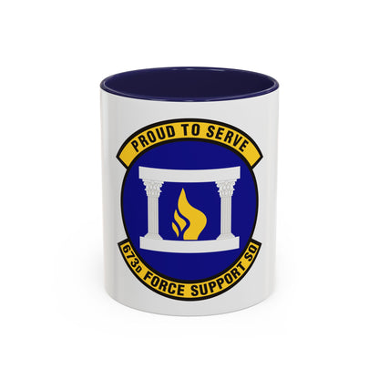 673d Force Support Squadron (U.S. Air Force) Accent Coffee Mug