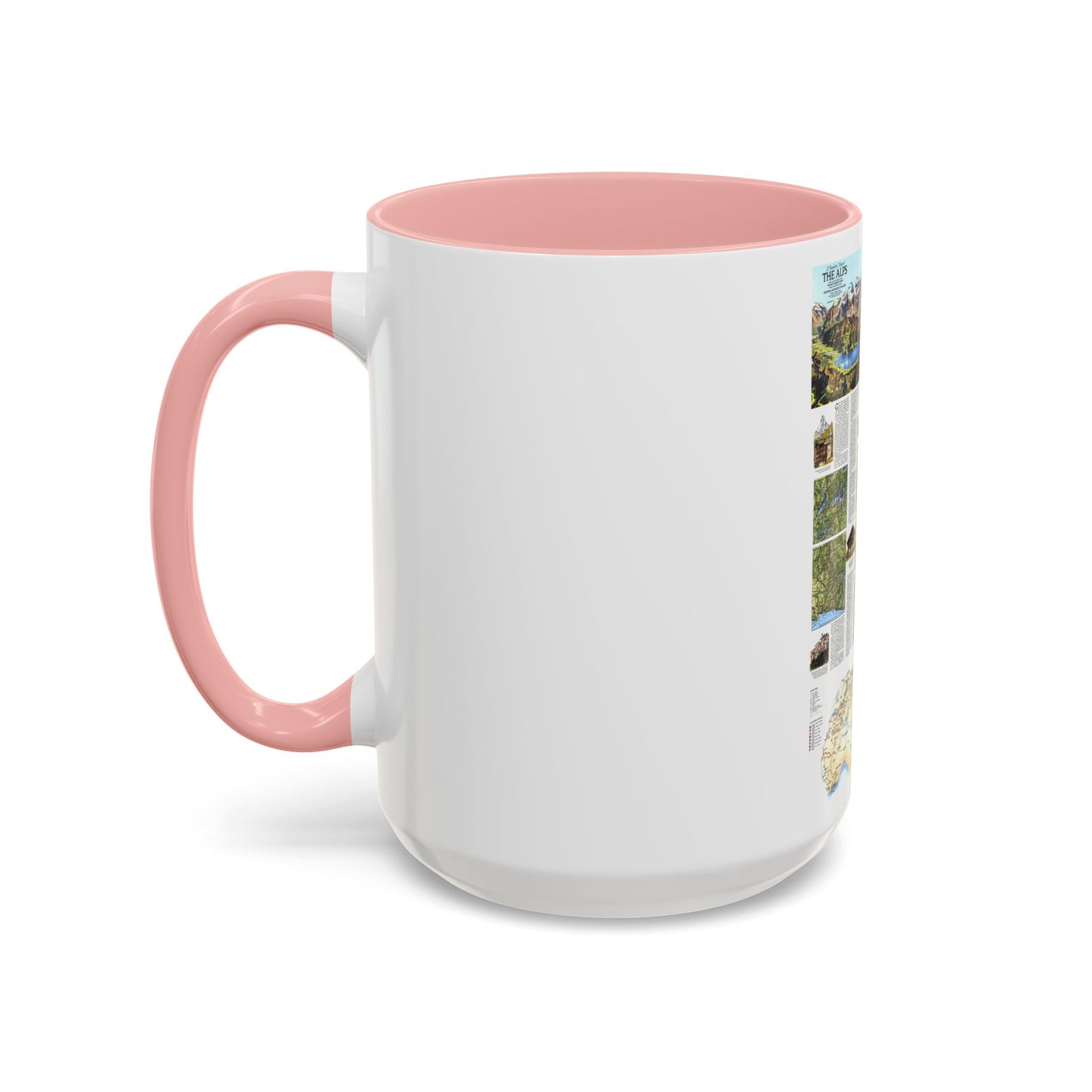 Alps, The - A Traveller's Map (1985) (Map) Accent Coffee Mug