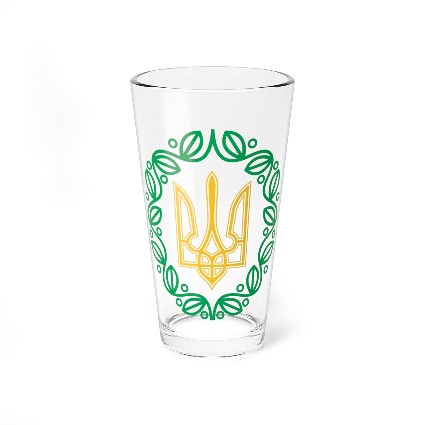 Small emblem of the Ukrainian Peoples Republic 1918 (Ukraine) (Coat of Arms) Pint Glass 16oz
