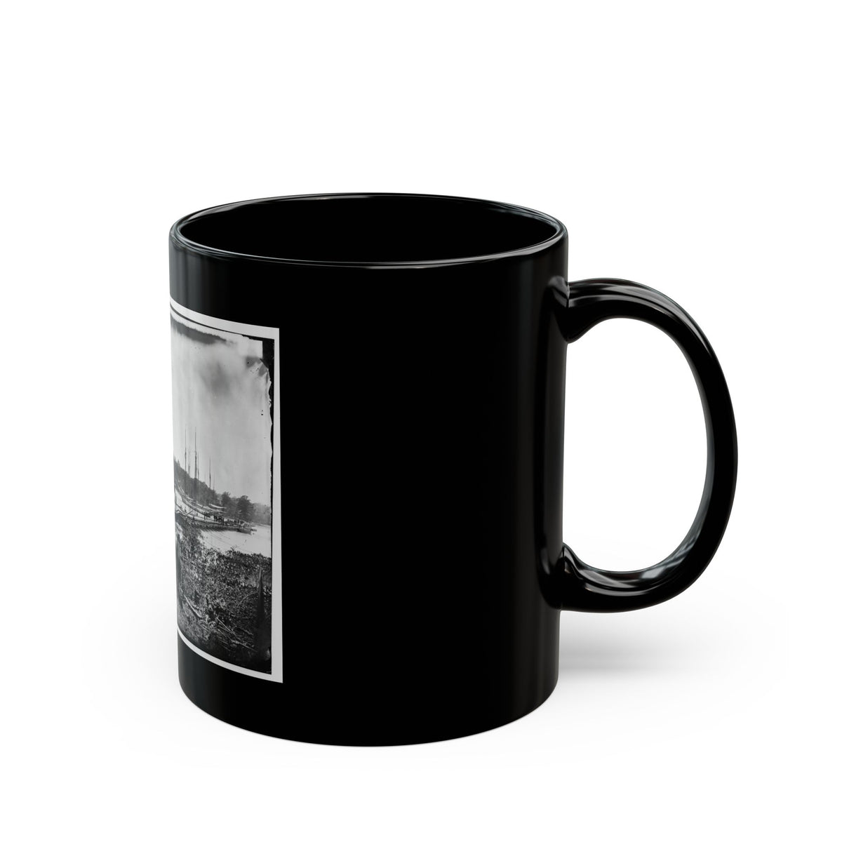 James River, Va. Pontoon Bridge (U.S. Civil War) Black Coffee Mug