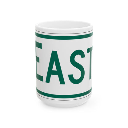 East plate Vermont (Vermont) (Road Sign) White Coffee Mug