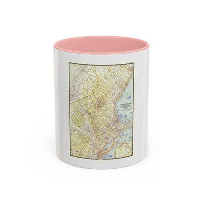 USA - New England (1955) (Map) Accent Coffee Mug