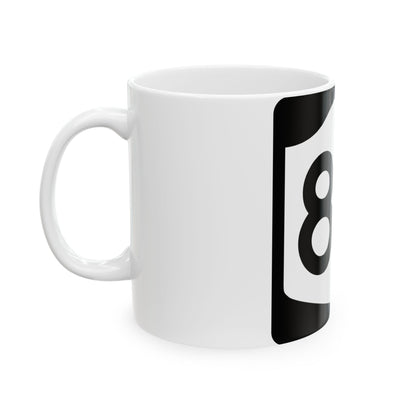 NY-80 (New York) (Road Sign) White Coffee Mug