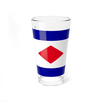 Wightlink-house-flag (United Kingdom) Pint Glass 16oz