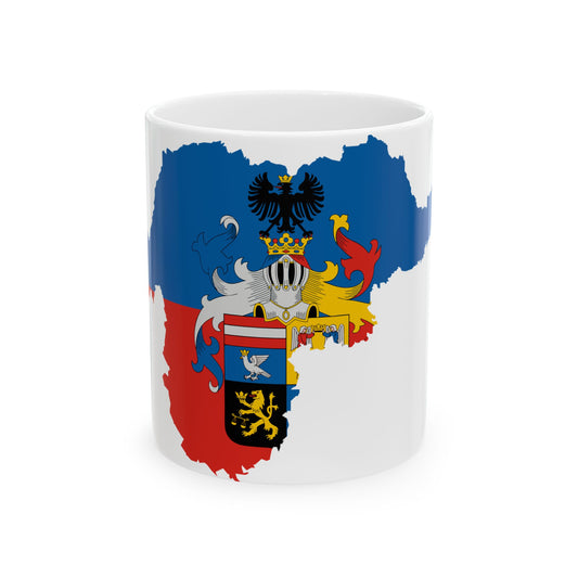 Flag-map of Borsod-Abauj-Zemplen County (Hungary) White Coffee Mug