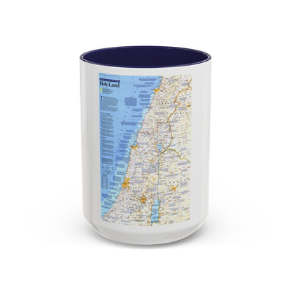 Middle East - Holy Land 1 (1989) (Map) Accent Coffee Mug