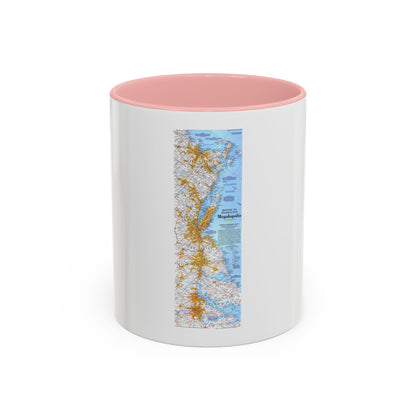 USA - Megalopolis- Boston to Washington (1994) (Map) Accent Coffee Mug