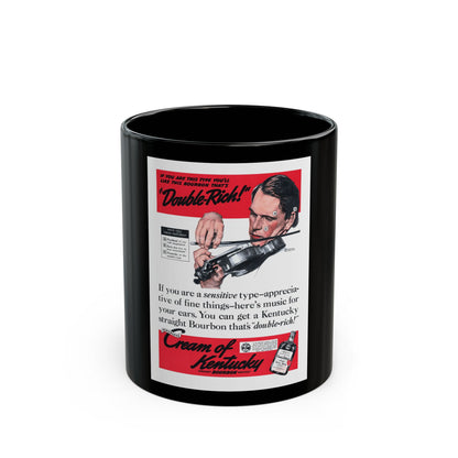 Double-Rich, Cream of Kentucky ad, Liberty, November 1938 - Black Coffee Mug-11oz-Go Mug Yourself