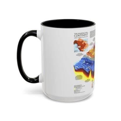 North America - The Shaping of a Continent (1985) (Map) Accent Coffee Mug