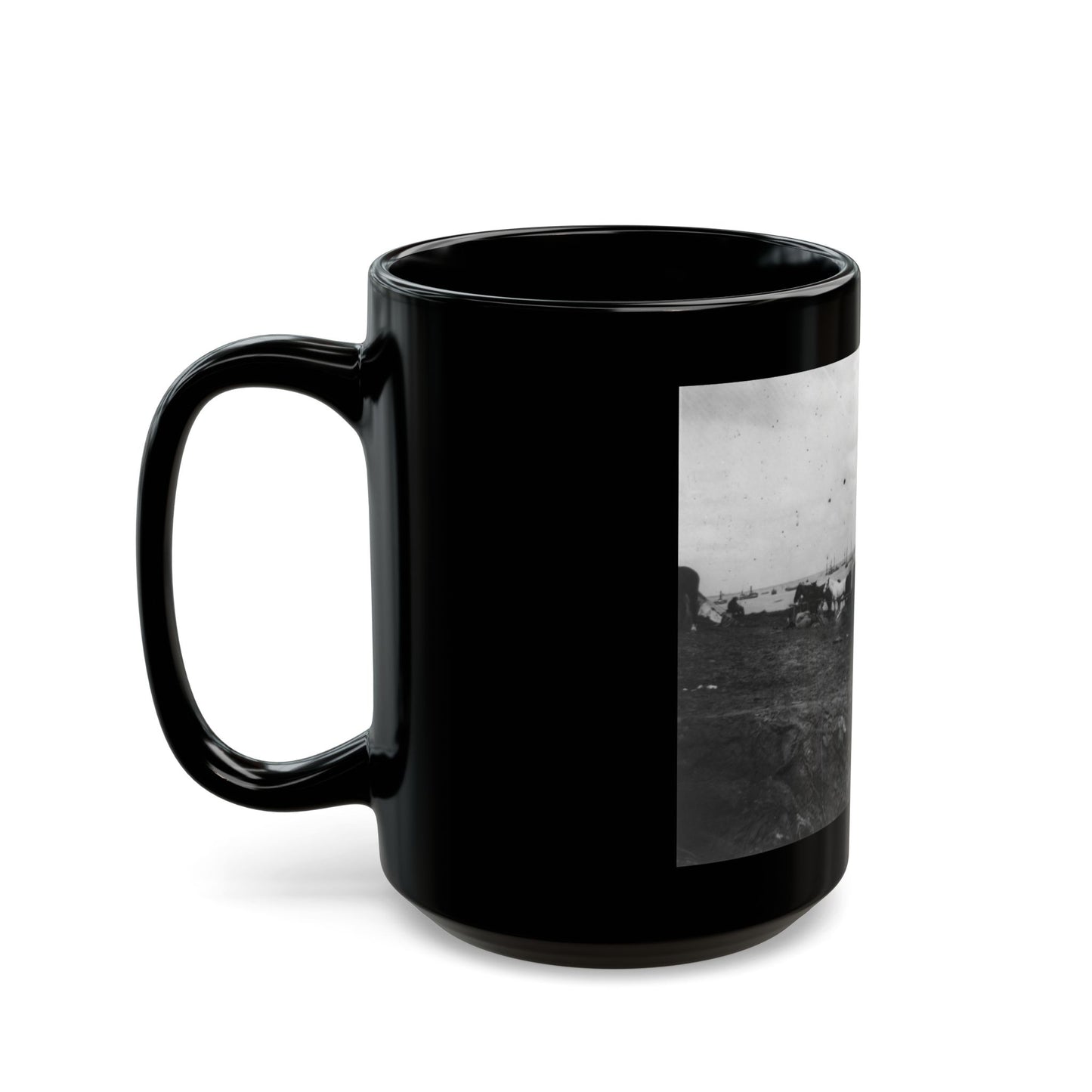 Belle Plains, Va., May 16, 1864, Encampment Of 2nd New York And 1st Massachusetts Heavy Artillery (U.S. Civil War) Black Coffee Mug