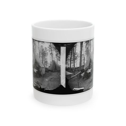 Brandy Station, Virginia. A Breakfast Party At Headquarters. Army Of The Potomac (U.S. Civil War) White Coffee Mug