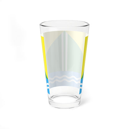 Flag of Nazyvaevsky rayon Omsk oblast (Russia) Pint Glass 16oz