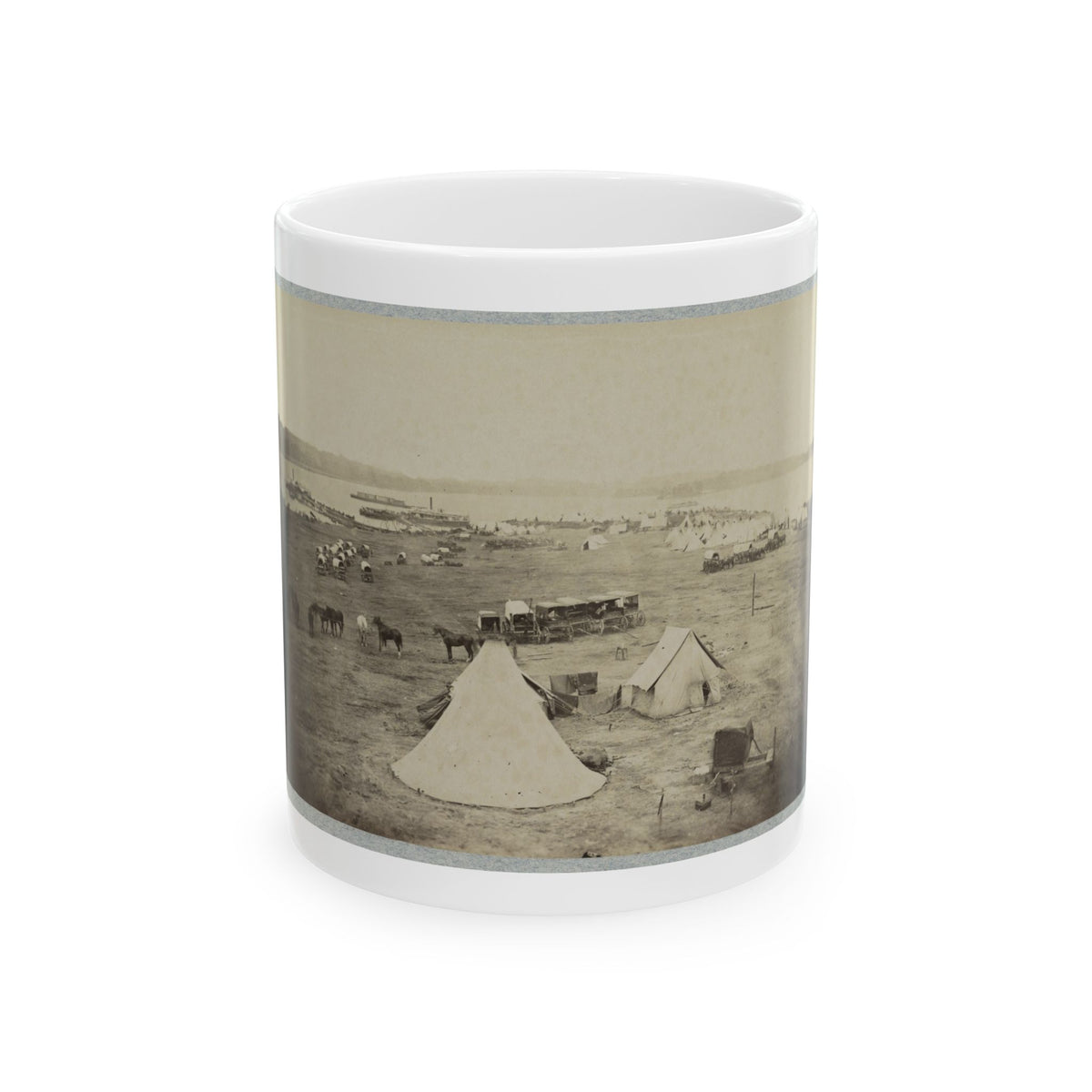 Belle Plain Landing, Va. 002 (U.S. Civil War) White Coffee Mug