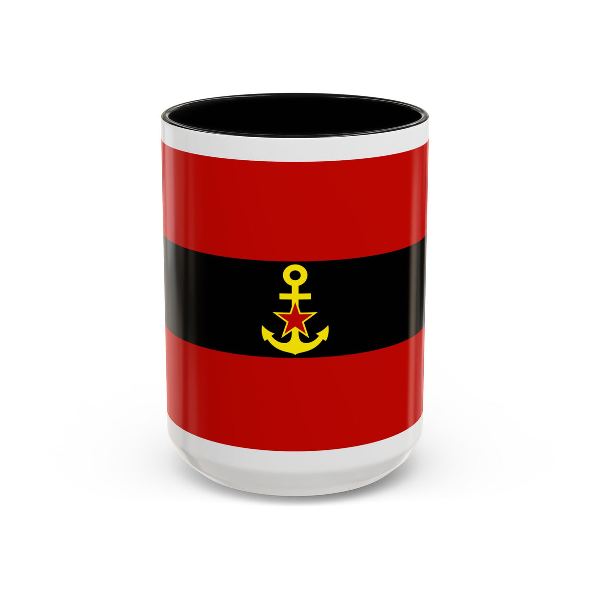 Naval Ensign of Albania 1946 to 1954 - Accent Coffee Mug