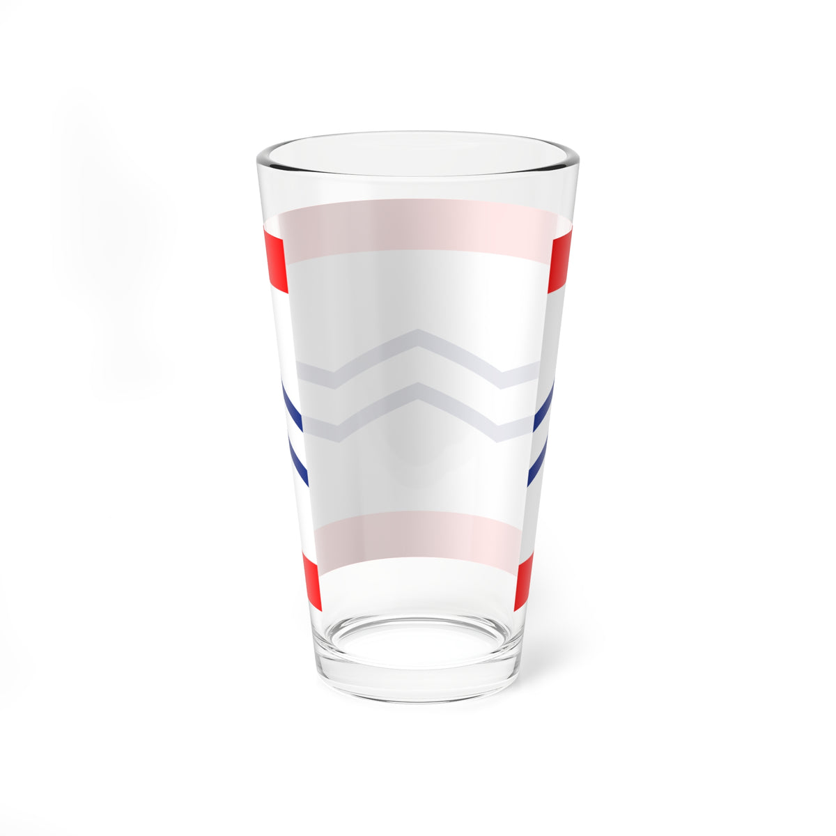 工作船旗白地紺山形紅縁 (Japan) Pint Glass 16oz