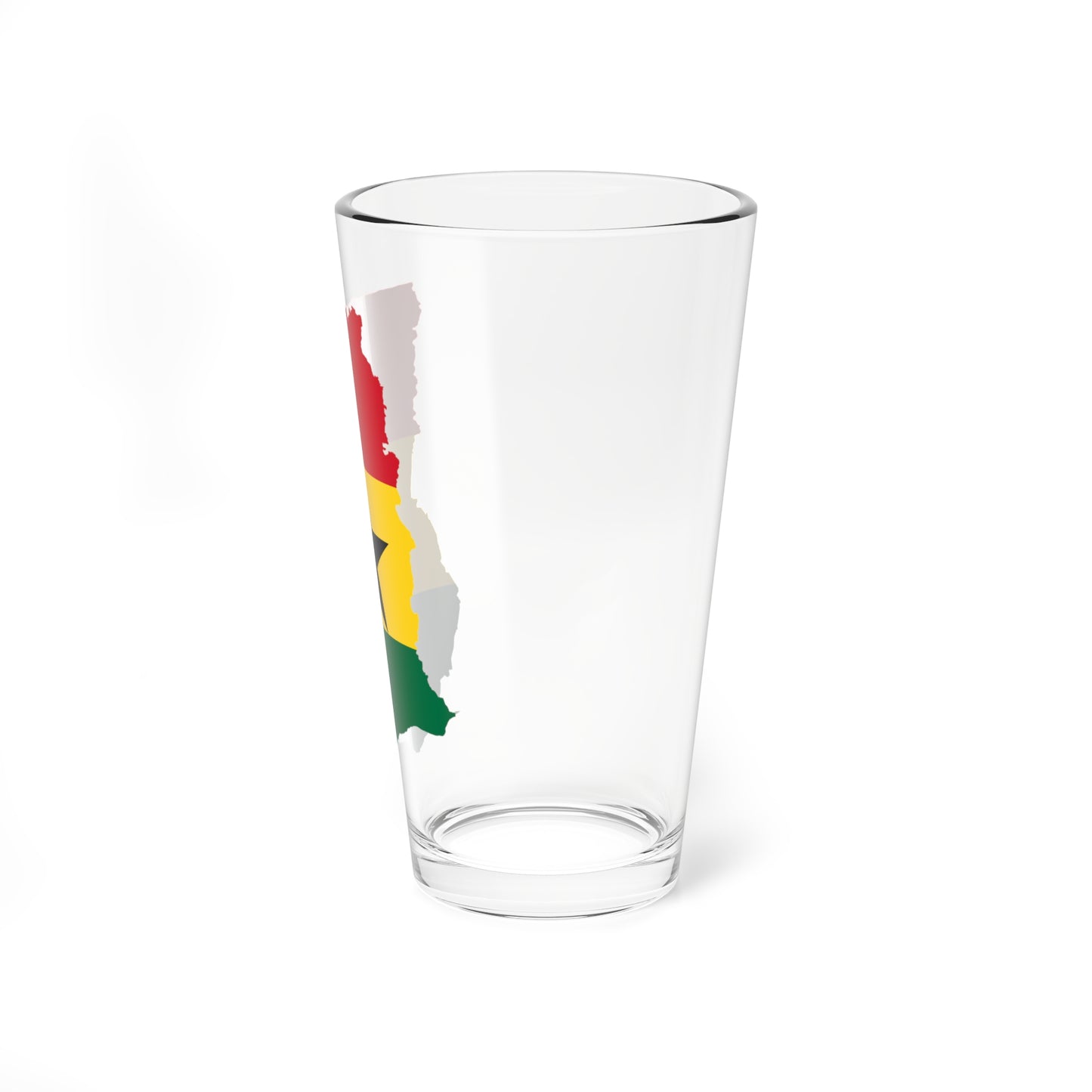 Flag map of Ghana (Ghana) Pint Glass 16oz