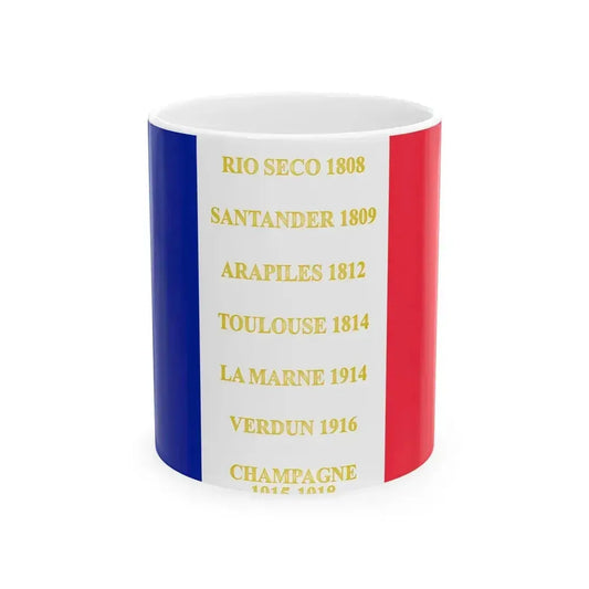120e regiment dinfanterie de ligne-drapeau (France) White Coffee Mug 11oz - Go Mug Yourself