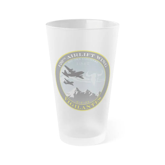 120th Airlift Wing (U.S. Air Force) Frosted Pint Glass 16oz-16oz-Frosted-Go Mug Yourself