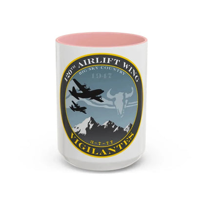 120th Airlift Wing (U.S. Air Force) Accent Coffee Mug 15oz Pink - Go Mug Yourself