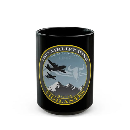 120th Airlift Wing (U.S. Air Force) Black Coffee Mug 15oz - Go Mug Yourself
