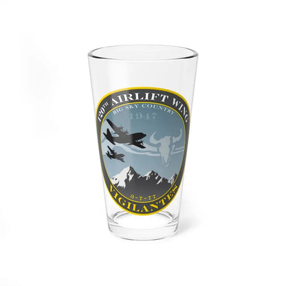 120th Airlift Wing (U.S. Air Force) Pint Glass 16oz 16oz - Go Mug Yourself