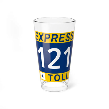 121 Express Lane free (Texas) (Road Sign) Pint Glass 16oz 16oz - Go Mug Yourself