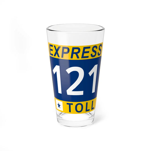121 Express Lane free (Texas) (Road Sign) Pint Glass 16oz 16oz - Go Mug Yourself