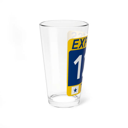 121 Express Lane free (Texas) (Road Sign) Pint Glass 16oz - Go Mug Yourself