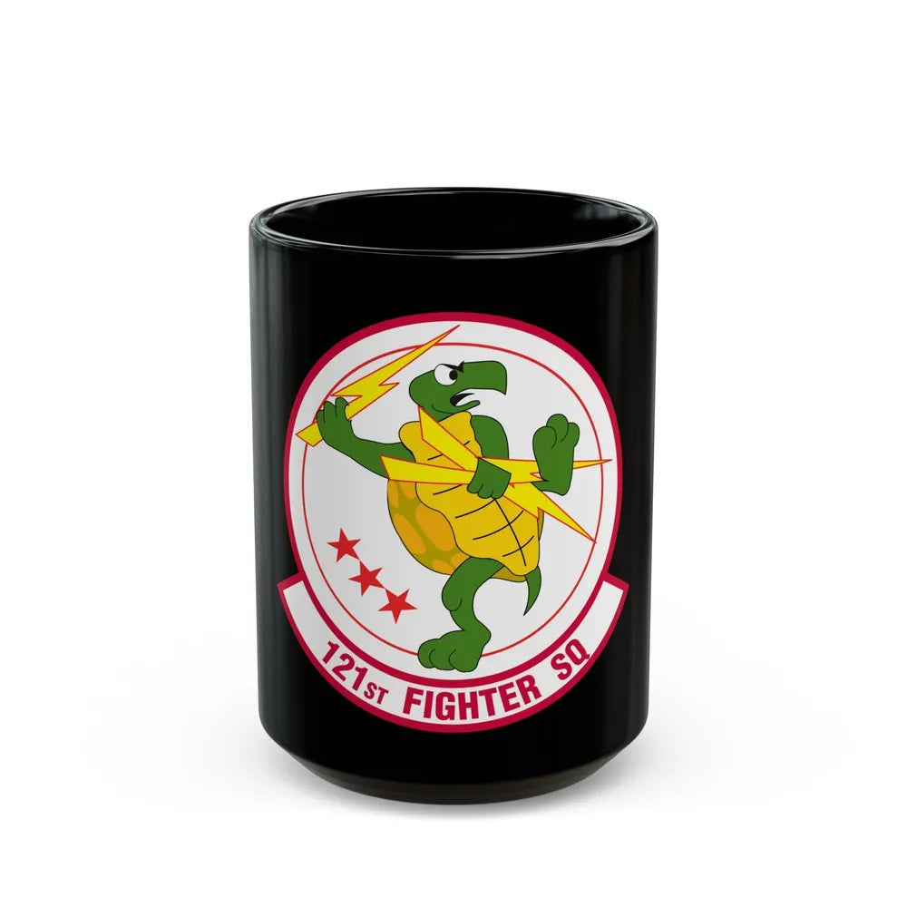 121 Fighter Squadron (U.S. Air Force) Black Coffee Mug-15oz-Go Mug Yourself