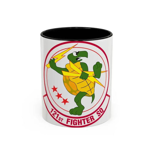 121 Fighter Squadron (U.S. Air Force) Accent Coffee Mug 11oz Black - Go Mug Yourself