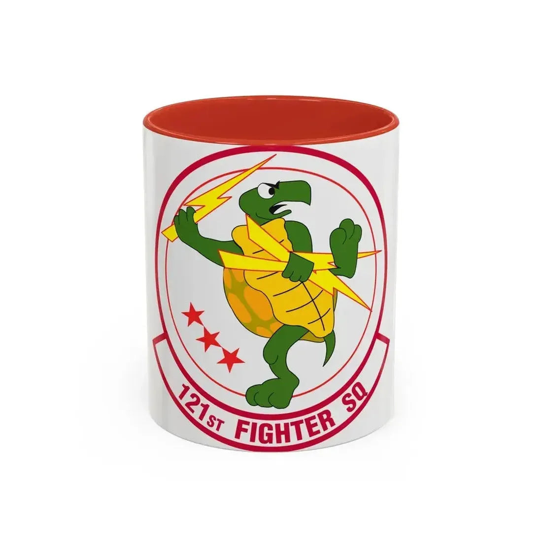 121 Fighter Squadron (U.S. Air Force) Accent Coffee Mug 11oz Red - Go Mug Yourself
