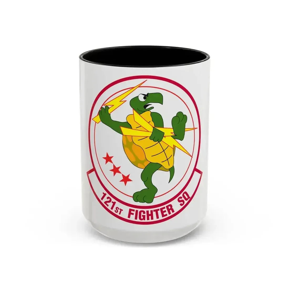 121 Fighter Squadron (U.S. Air Force) Accent Coffee Mug 15oz Black - Go Mug Yourself