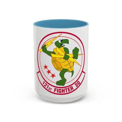 121 Fighter Squadron (U.S. Air Force) Accent Coffee Mug 15oz Light Blue - Go Mug Yourself