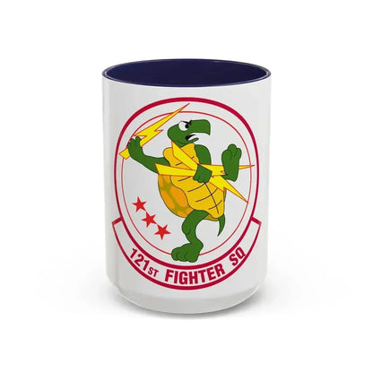 121 Fighter Squadron (U.S. Air Force) Accent Coffee Mug 15oz Navy - Go Mug Yourself