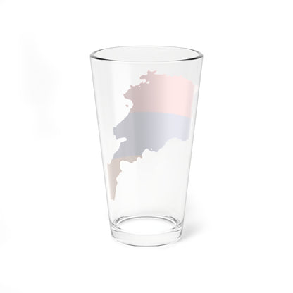 Flag map of Armenia (Armenia) Pint Glass 16oz