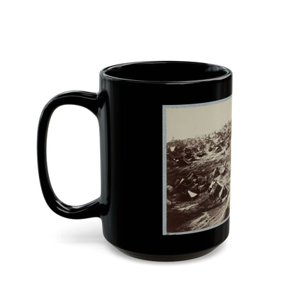 Andersonville Prison, Ga., August 17, 1864. Southwest View Of Stockade Showing The Dead-Line (U.S. Civil War) Black Coffee Mug
