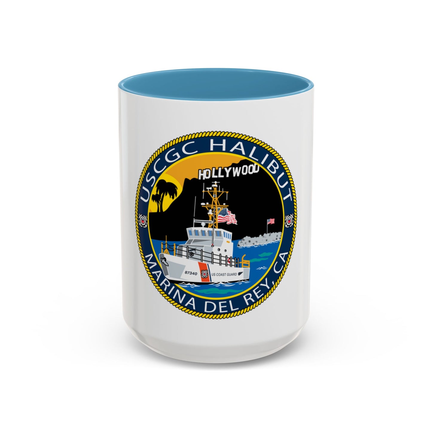 USCG Halibut Marina Del Ray CA (U.S. Coast Guard) Accent Coffee Mug