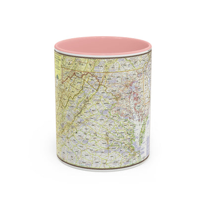 USA - Round About the Nation's Capital (1956) (Map) Accent Coffee Mug