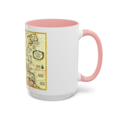 North America - Colonization and Trade (1977) (Map) Accent Coffee Mug
