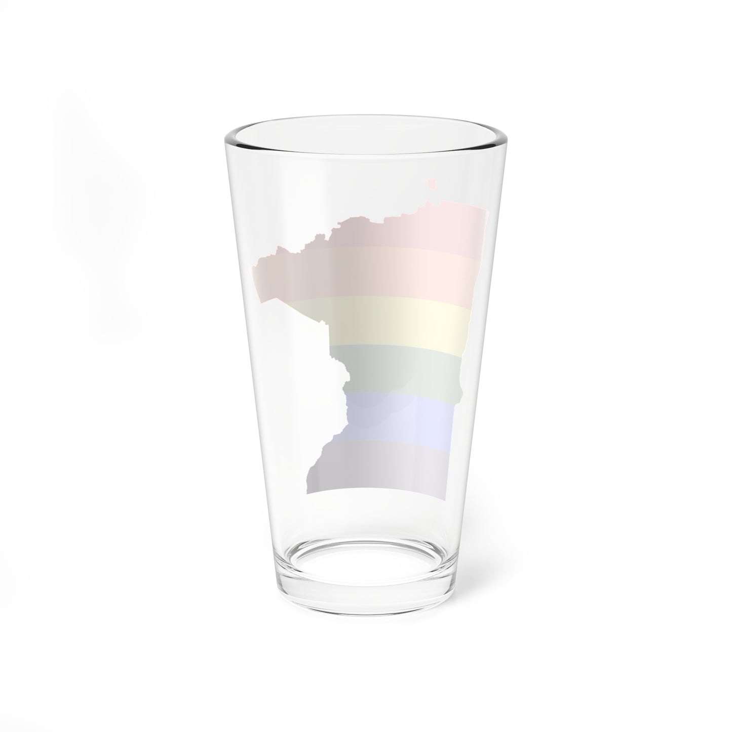 LGBT flag map of Minnesota (United States) Pint Glass 16oz
