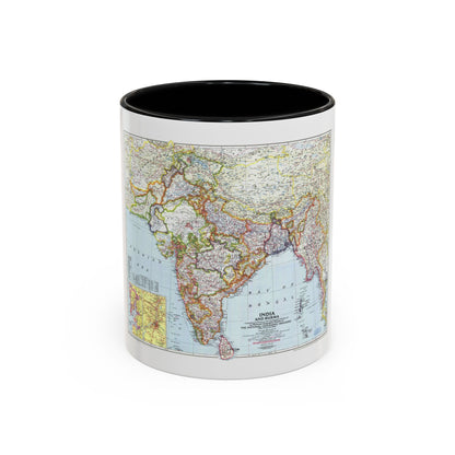 India and Burma (1946) (Map) Accent Coffee Mug