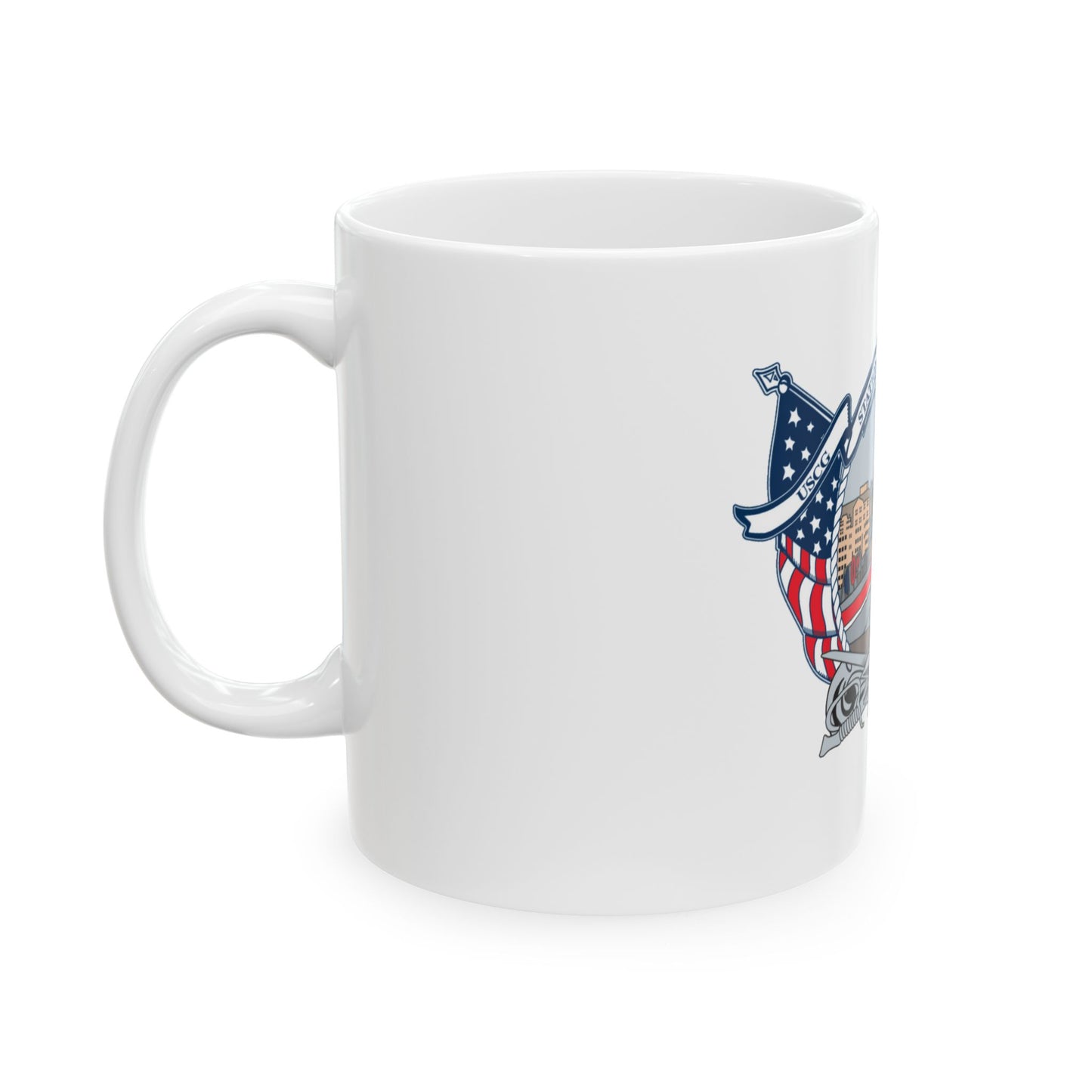USCG Station Boston (U.S. Coast Guard) White Coffee Mug