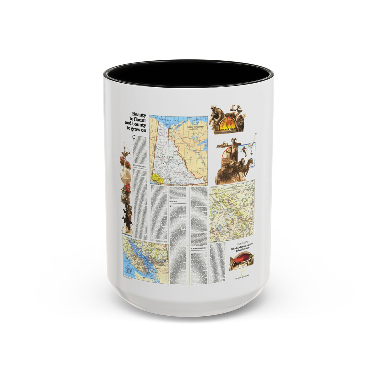 Canada - British Columbia, Alberta & Yukon 2 (1978) (Map) Accent Coffee Mug